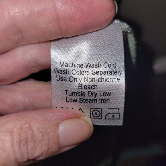 Only Necessities Dress Green Square Poka Dot Dress SZ 16W Cottagecore Casual - Picture 3 of 7